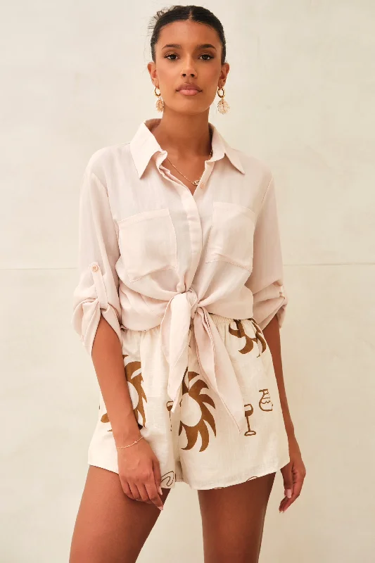 Azure Oversized Shirt Cream