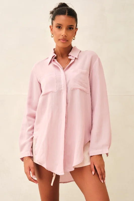 Azure Oversized Shirt Blush Pink