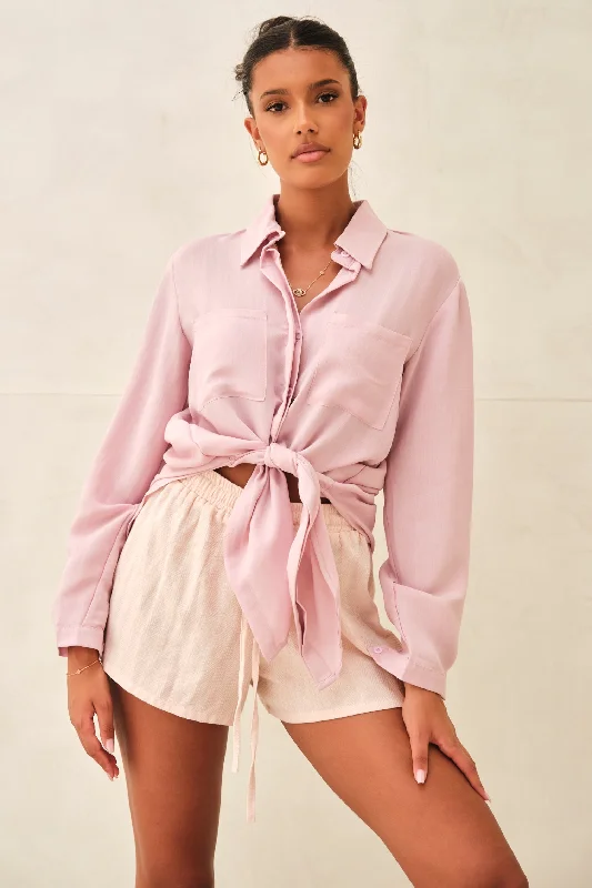 Azure Oversized Shirt Blush Pink