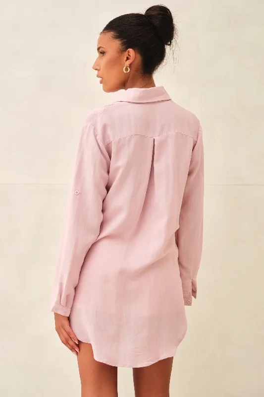 Azure Oversized Shirt Blush Pink