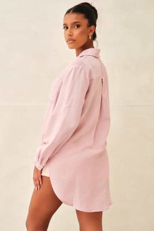 Azure Oversized Shirt Blush Pink