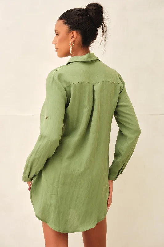 Azure Oversized Shirt Olive