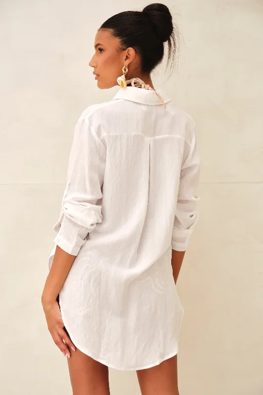 Azure Oversized Shirt White