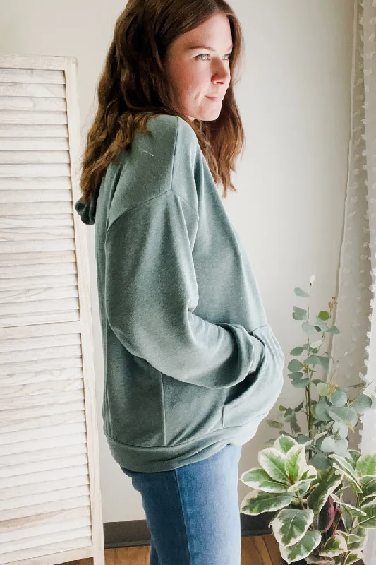 V-Neck Hoodie Top