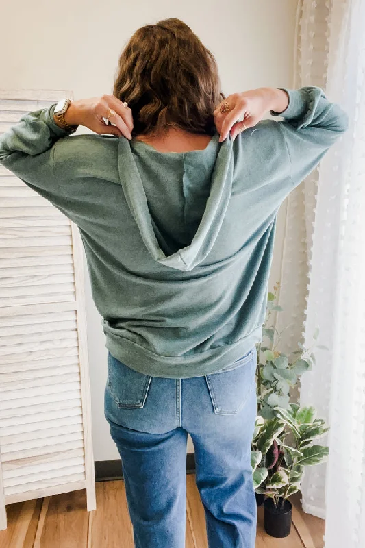 V-Neck Hoodie Top