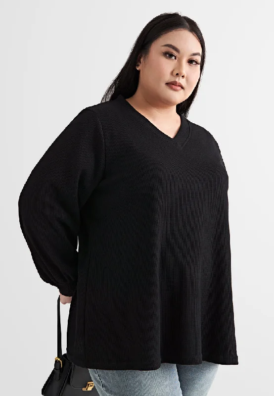 Carmen V-neck Cozy Waffle Top