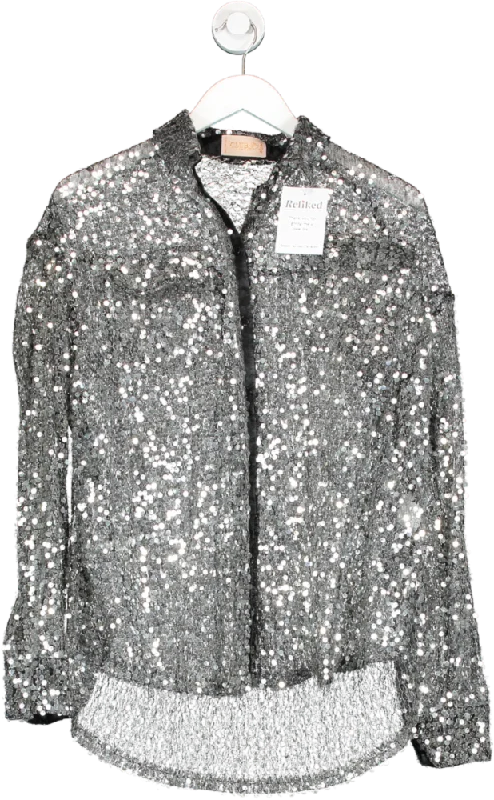 Club L Metallic Sequin Shirt UK 8