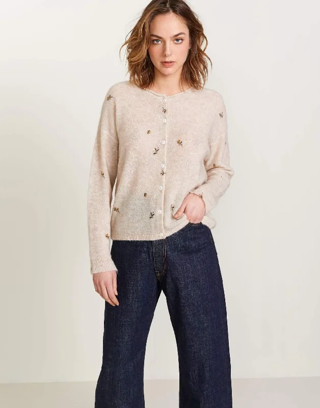 Doory Knit Cardigan (Beige Melange)