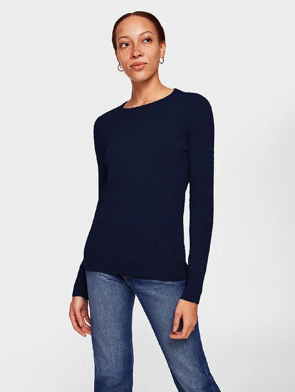 Essential Cashmere Crewneck (Deep Navy)