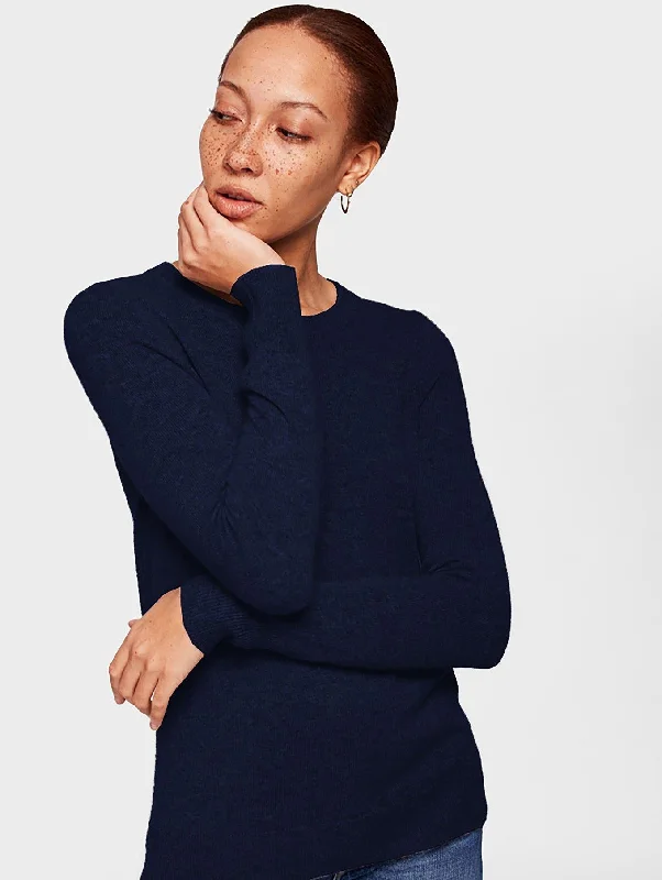 Essential Cashmere Crewneck (Deep Navy)