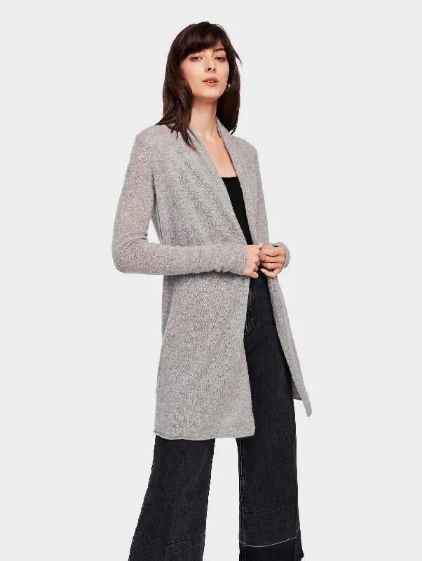 Essentials Cashmere Trapeze Cardigan (Misty Grey)