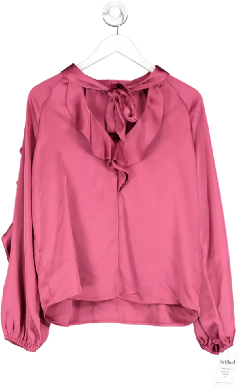 f&f tesco Pink Ruffle Blouse UK 12