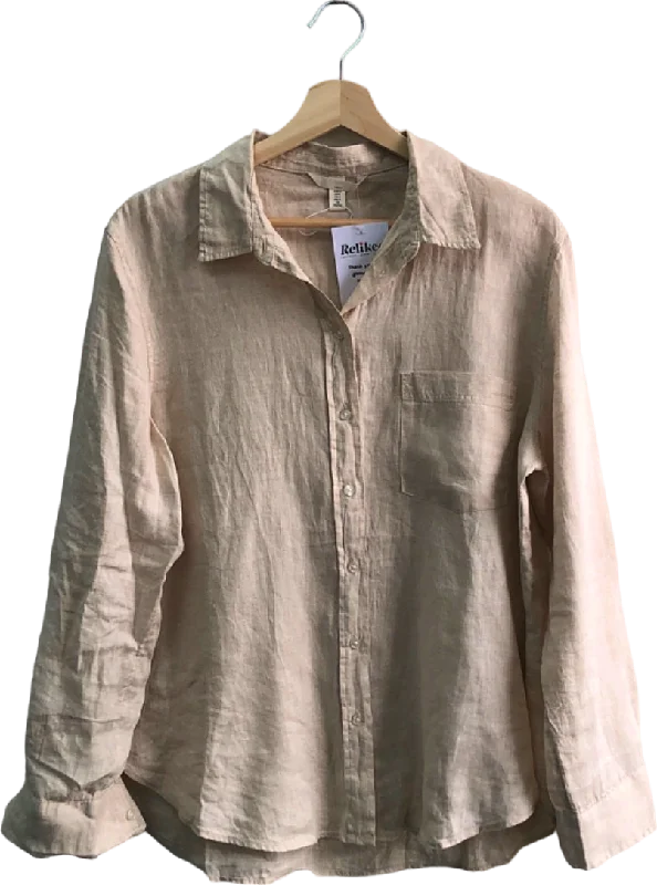 H&M Beige Linen Shirt Medium