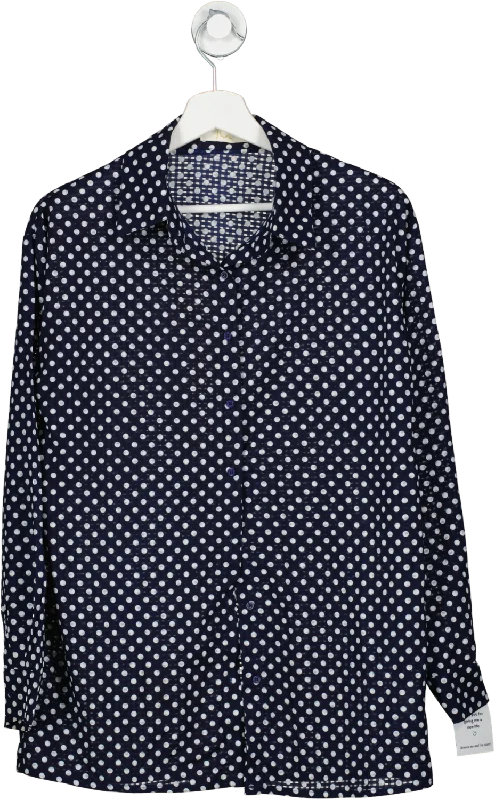 JCL Blue Polka Dot Blouse UK S/M