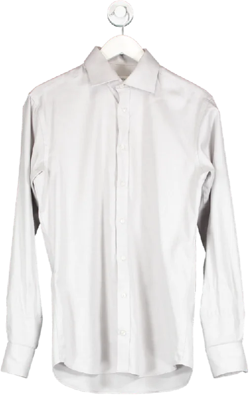 John Henric Grey Button Down Shirt UK M