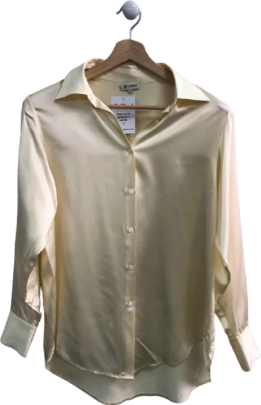 Lilysilk Cream 100% Mulberry Silk Blouse S