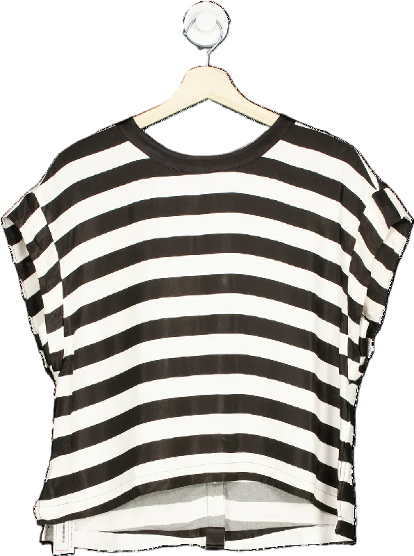 Anthropologie Maeve Black/White Striped Button-Up Blouse Small