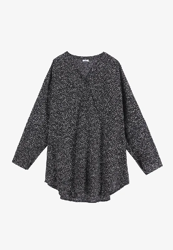 Madgie Mini Prints Blouse - Black