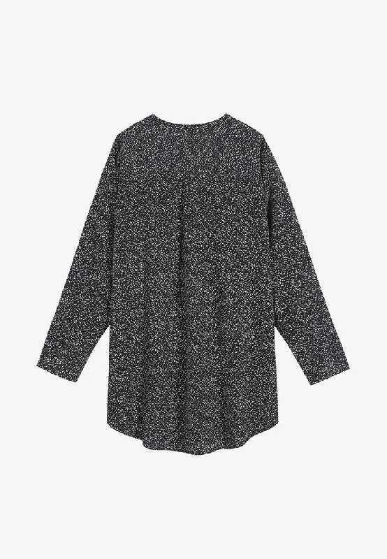 Madgie Mini Prints Blouse - Black