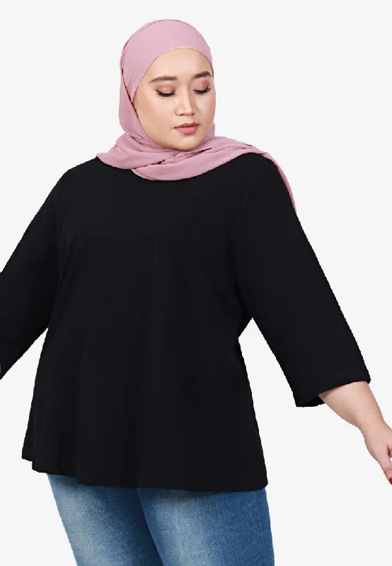 Tranquil Linen Simple Top - Black