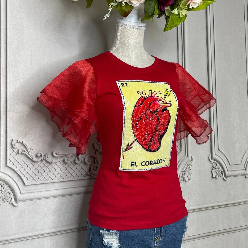 Mexican Loteria Sequence Shirt EL CORAZON