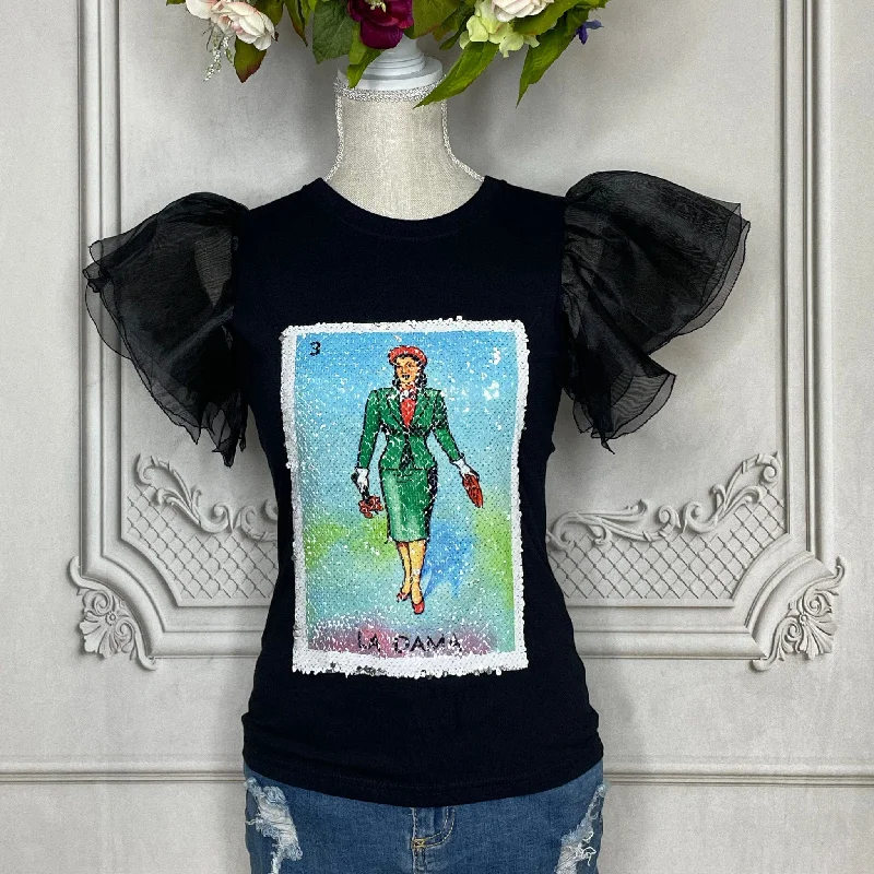 Mexican Loteria Sequence Shirt LA DAMA