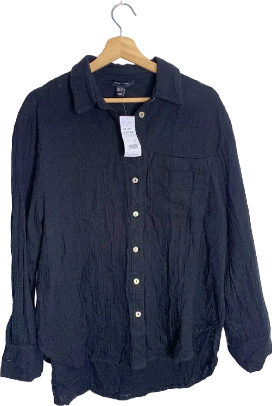 New Look Black F K Dolly Double Clo Shirt UK 10