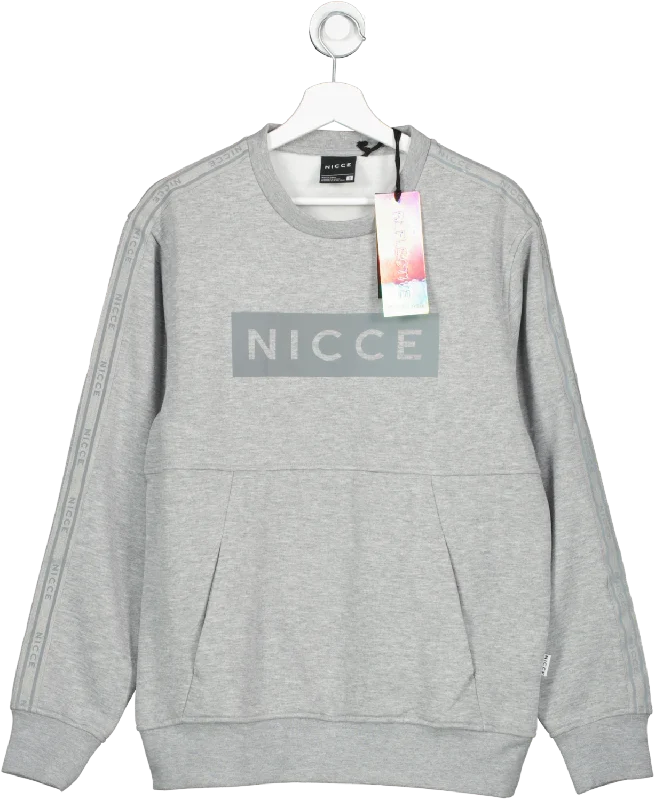 NICCE Grey Marl Sweatshirt With Pockets UK S