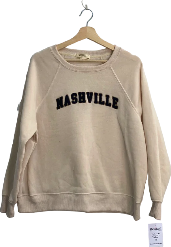 No Comment Beige Nashville Sweatshirt UK Medium