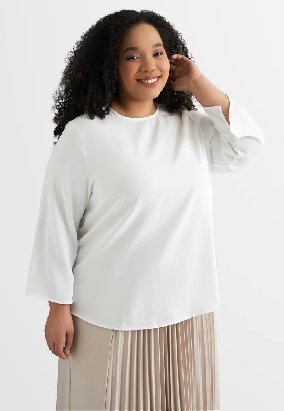 Amelia Minimalist Slit Sleeve Blouse