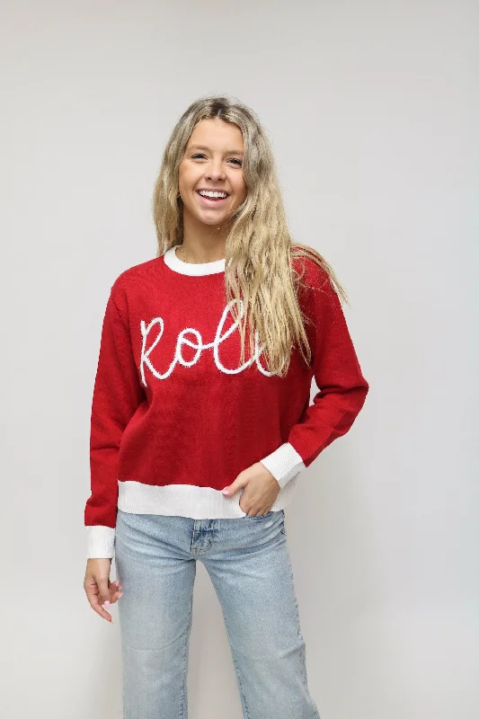 Queen of Sparkle Glitter Roll Sweater