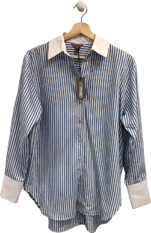 River Island Blue Striped Shirt UK 6