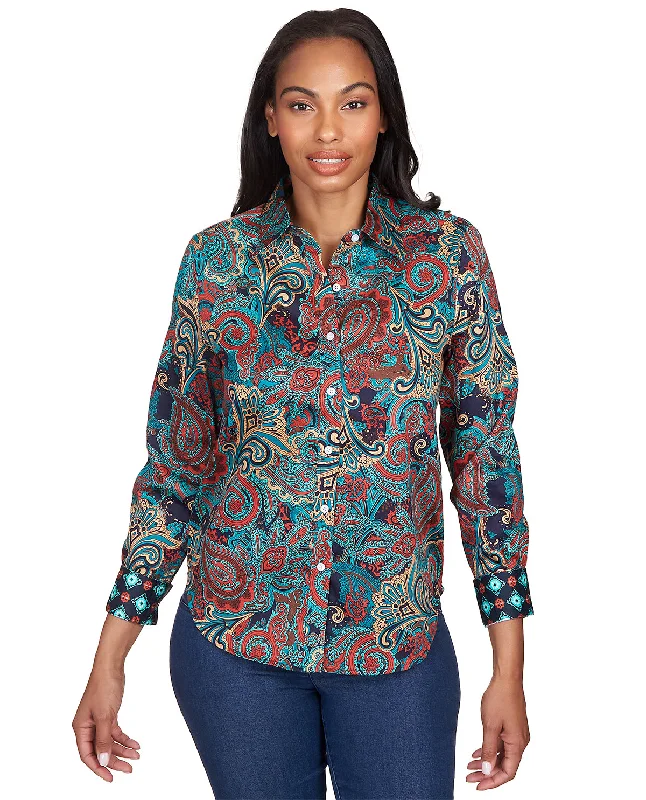 Ruby Road Wrinkle Resistant Paisley Woven Shirt