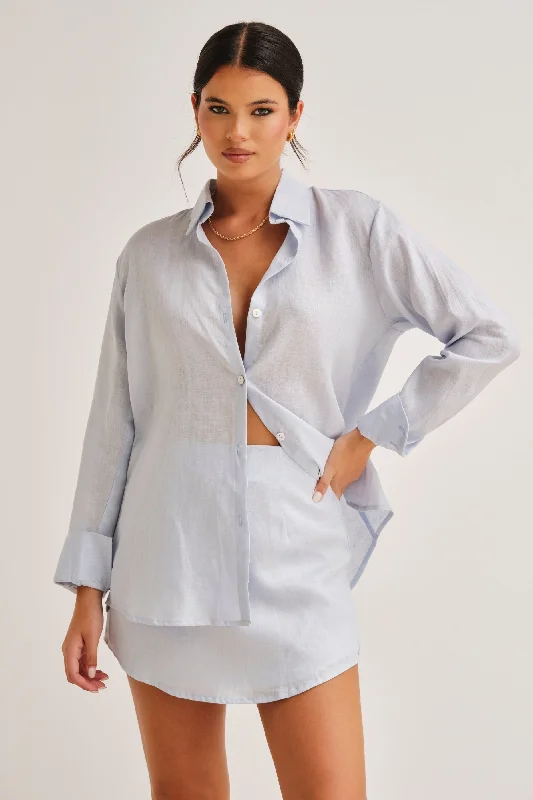 Sal Linen Shirt Blue