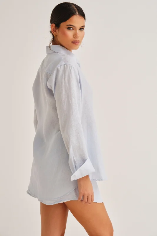 Sal Linen Shirt Blue