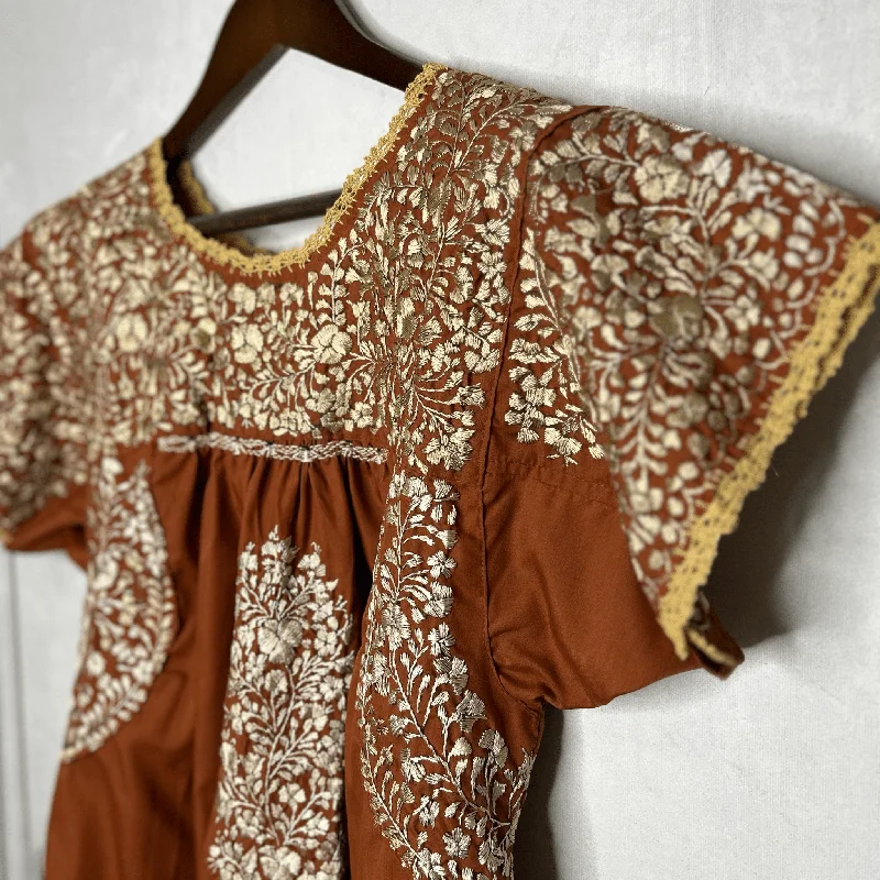 San Antonino Gala Blouse - Burnt Orange