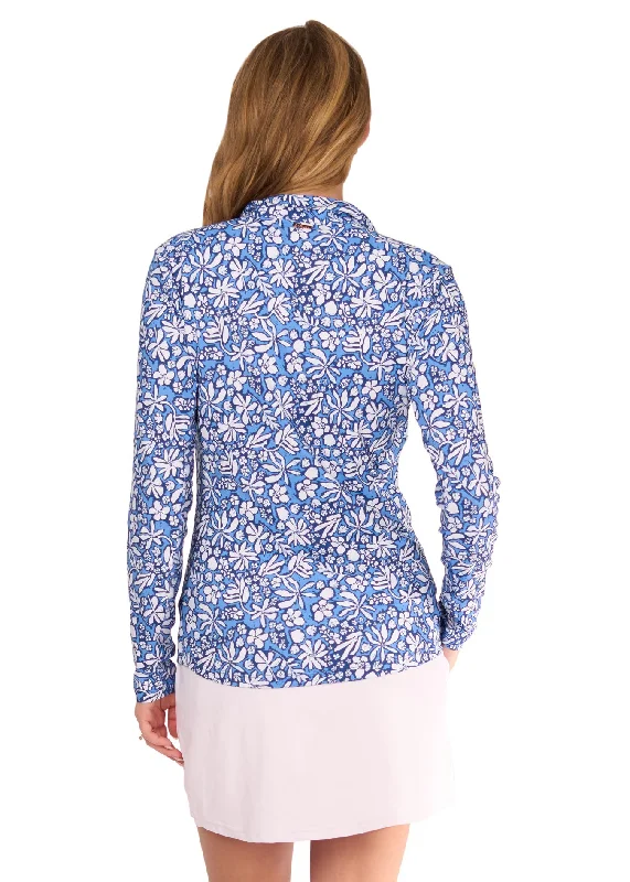 Seaside Floral 1/4 Zip Sport Top