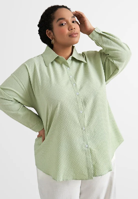 Simone Wrinkle Resistant Square Textured Button Shirt