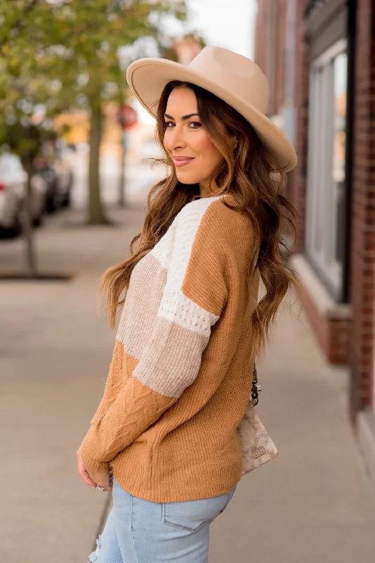 Texture Blocked Sweater