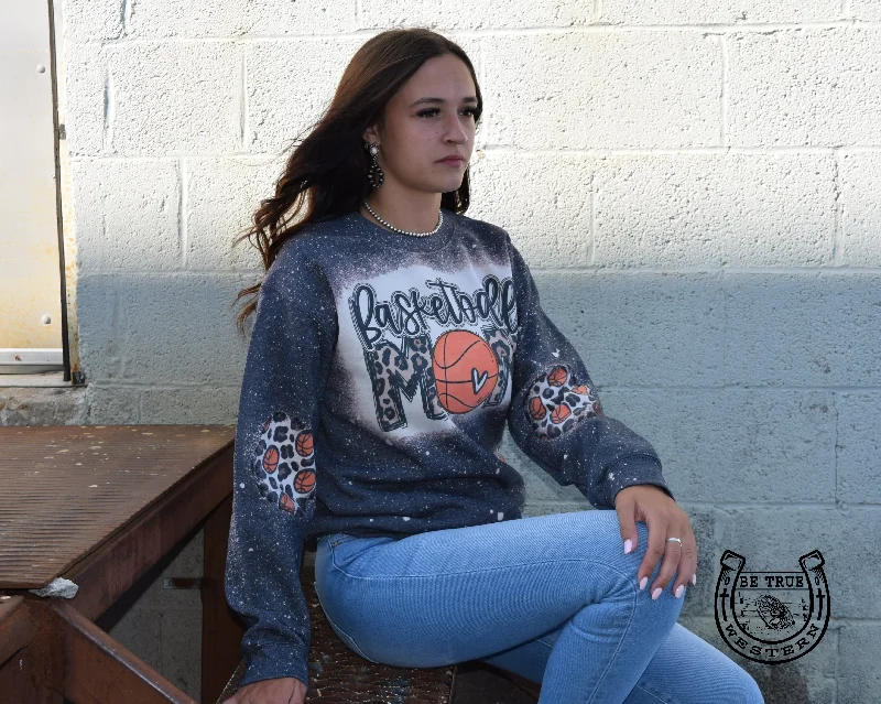 The Basketball Mom Bleached Sweatshirt