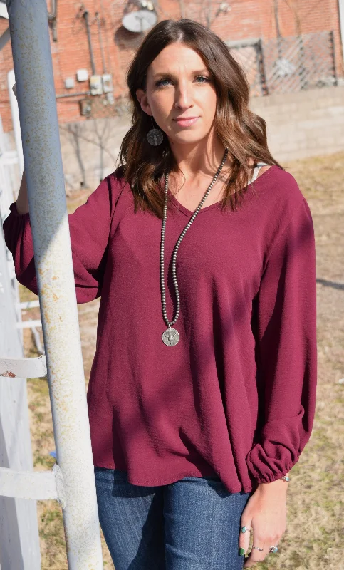 The Paige Plum Blouse