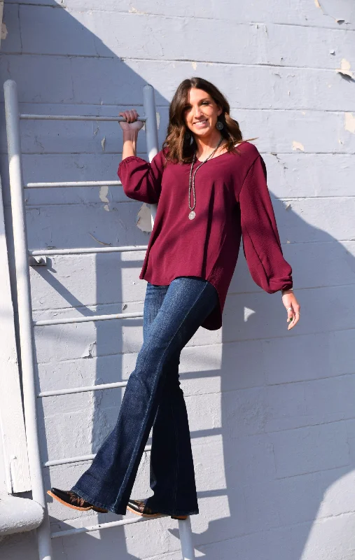 The Paige Plum Blouse