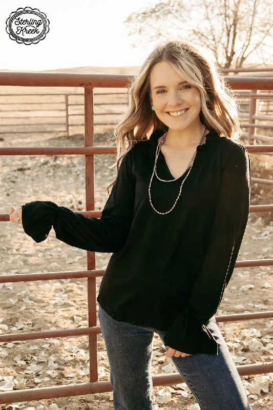 The Saturday Night Black Blouse Top