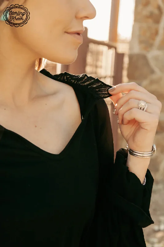 The Saturday Night Black Blouse Top