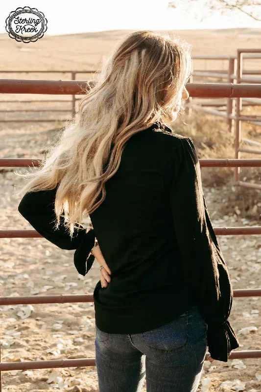 The Saturday Night Black Blouse Top