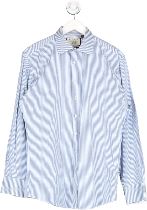 Thomas Pink Pale Blue & White Women's Slim Fit Shirt UK S