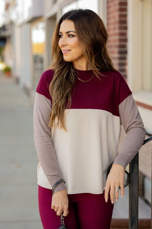 Tri Colored Sweater Tee