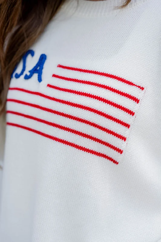 USA Stitched Sweater