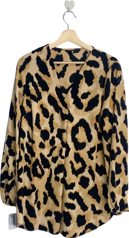 V by Very Leopard Print Blouse UK Size 18