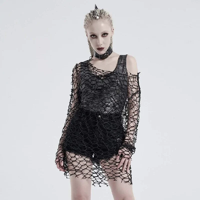 Women's Gothic Pure Color Net Shrug Sweaters